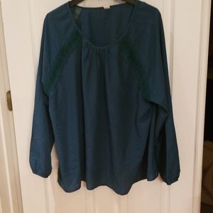 Green blouse